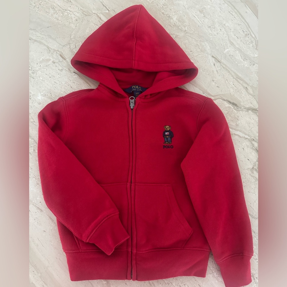 Ralph Lauren polo red hooded sweatshirt with zipper
